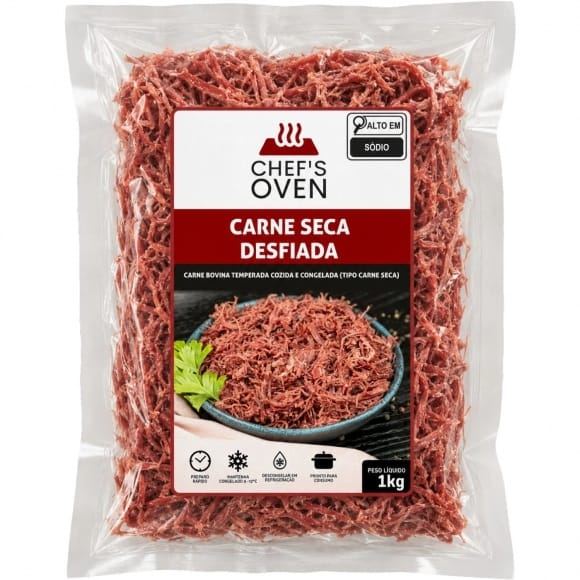 Carne Seca Desfiada Congelada Chefs Oven 1kg